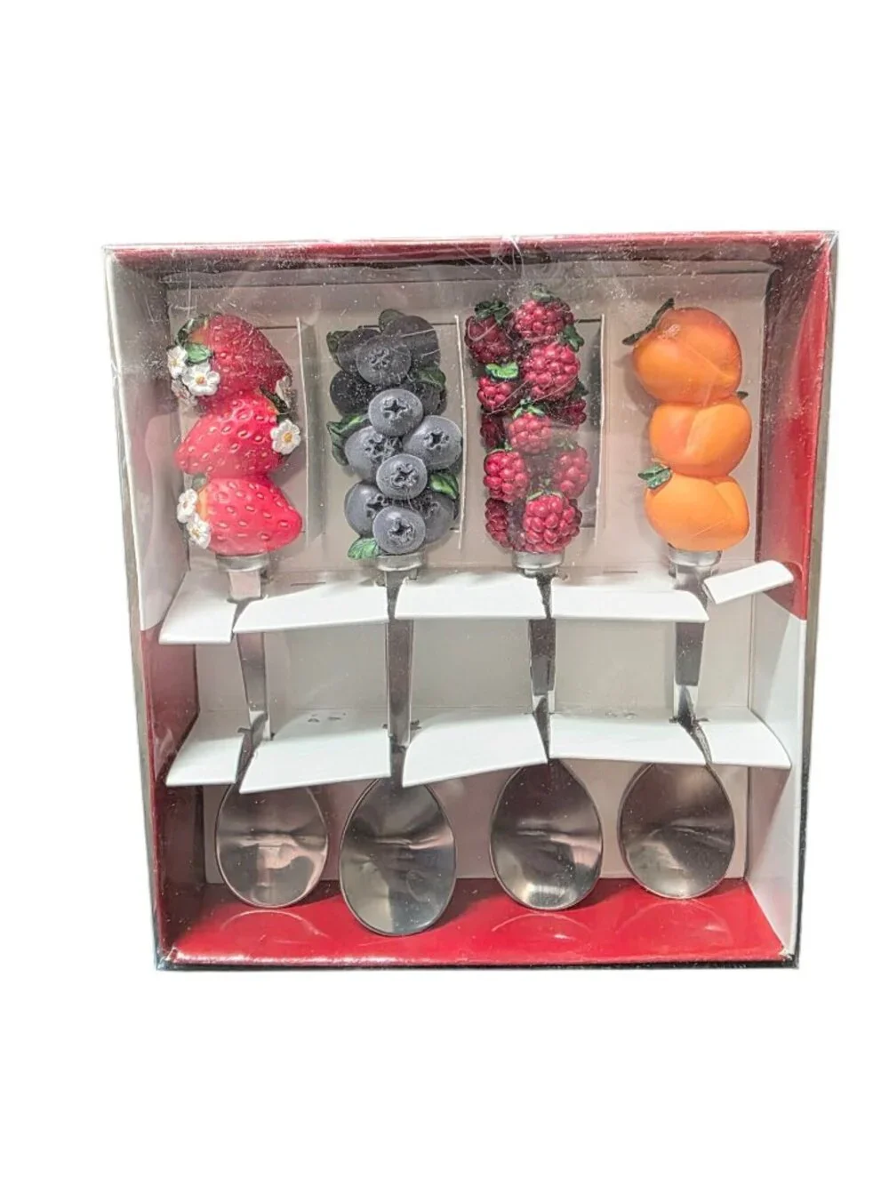 4 Vintage Wolferman's Fruit Preserves Stainless Steel Spoon Set New